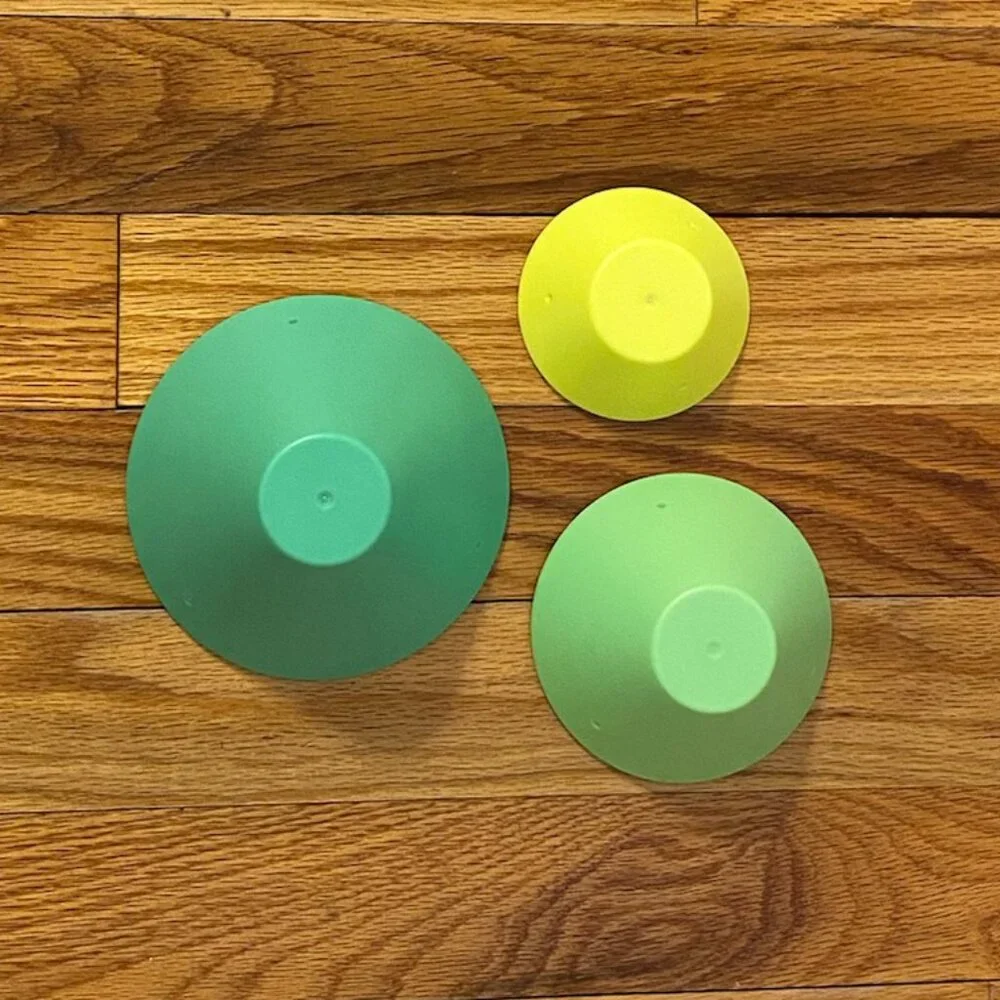 Stacking Cone Learning Set - Green and Yellow Educational Toy